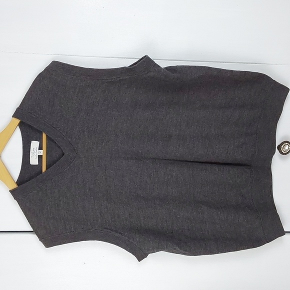 Turnbury Dark Gray Luxe Extra fine Merino Wool Preppy Sweater Vest Neutral Sz.XL - Picture 1 of 9